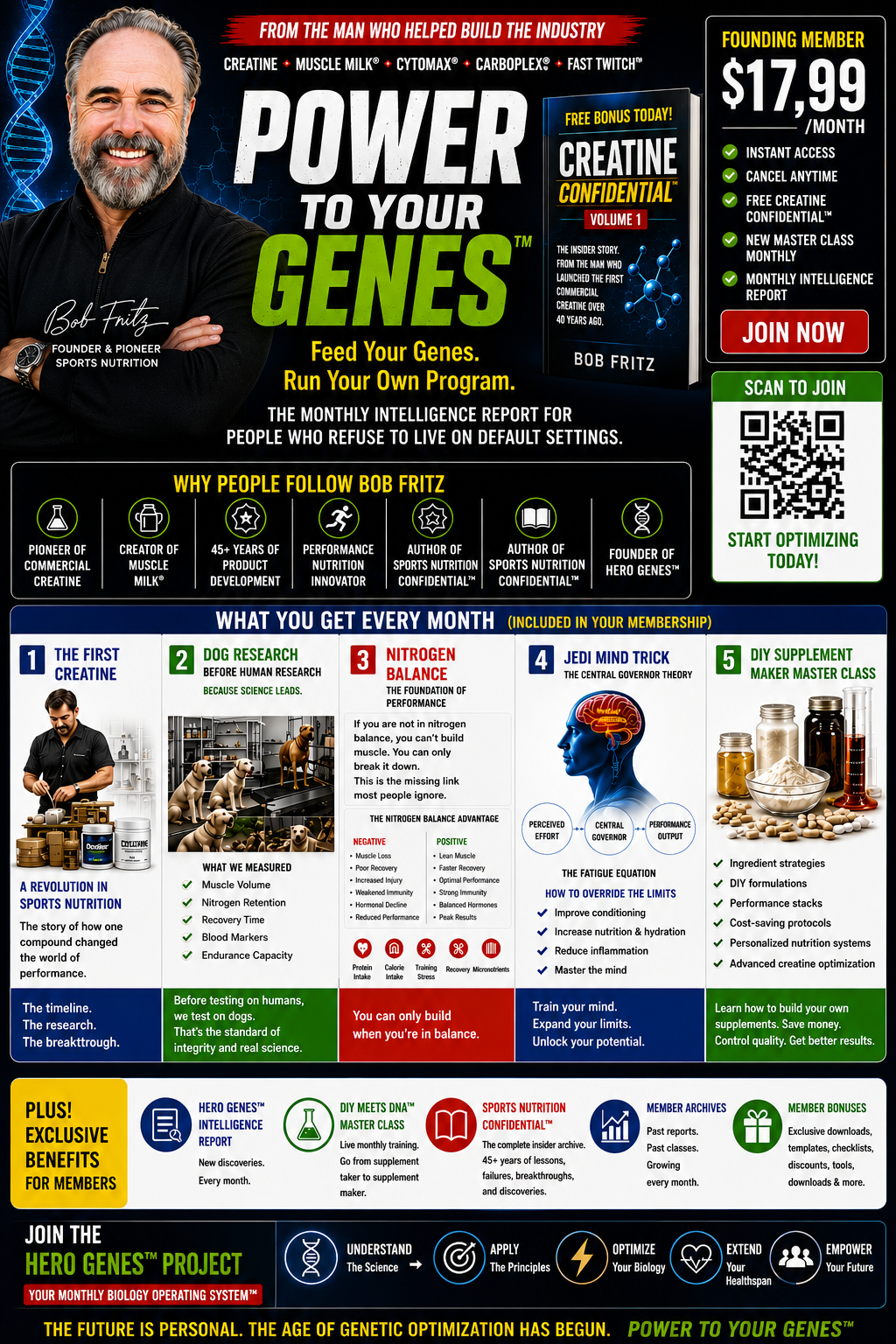 HERO GENES PROJECT MONTHLY 56 CENTS PER DAY